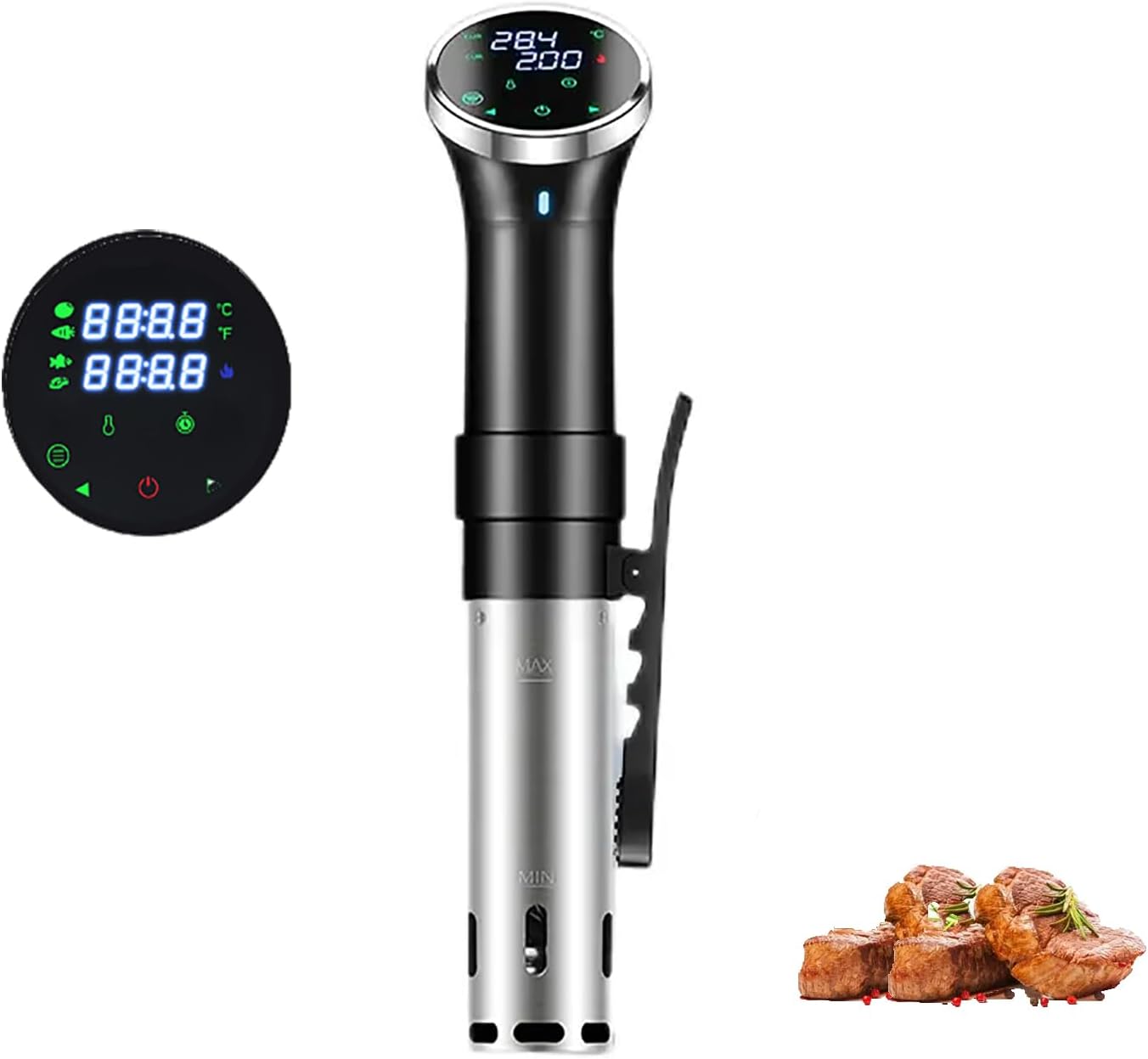 Precision Sous Vide Cooker (1100W, Touch Control, Waterproof)