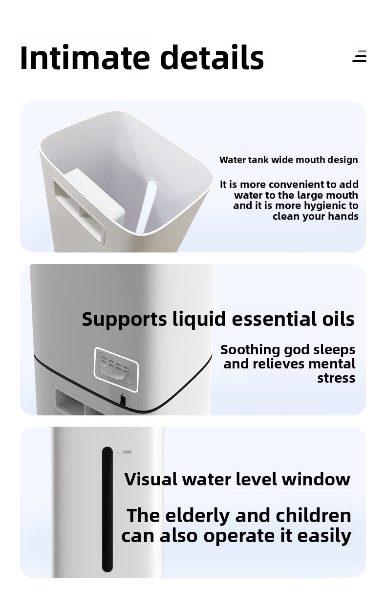 Ultrasonic Humidifier for Large Rooms- 8L| Smart Humidity Control | Whisper Quiet | Remote Control