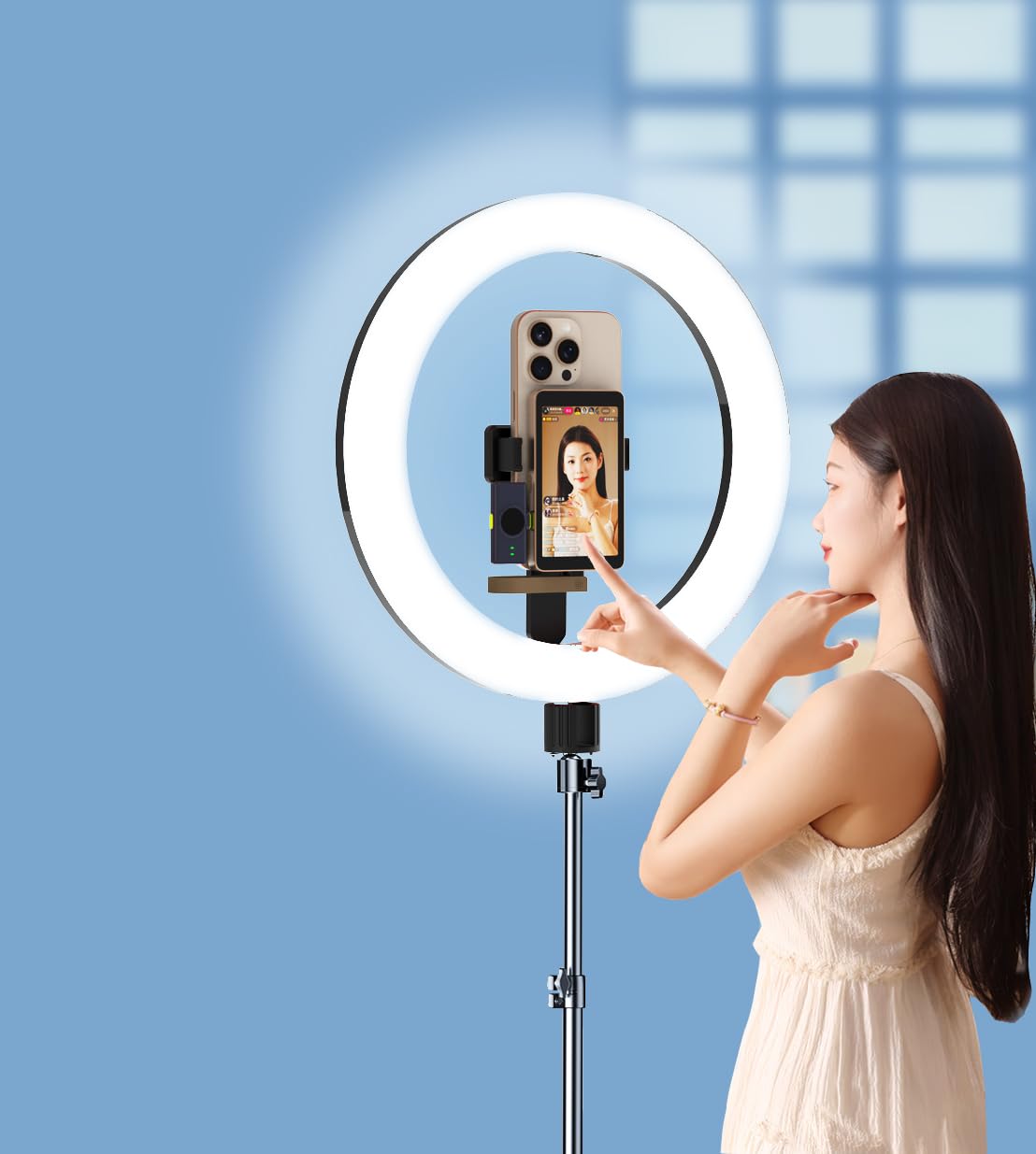 Vlog Selfie Monitor Screen for iPhone & Android (1080P | Wireless | Magnetic | 4-inch)