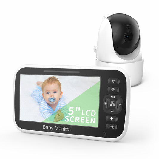 HaloGuard baby Monitor| 5" Colour Display, 2-Way Audio, Night Vision & Multi-Camera Baby Monitor