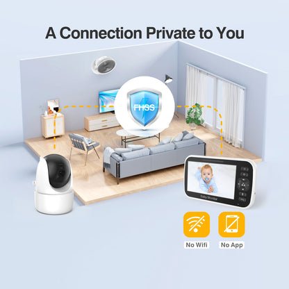 HaloGuard baby Monitor| 5" Colour Display, 2-Way Audio, Night Vision & Multi-Camera Baby Monitor