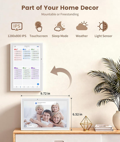 Smart Digital Calendar & Family Organiser WiFi Touchscreen Planner | Chore Chart | Meal Planner | Photo Frame