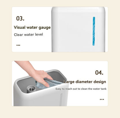 Smart Ultrasonic Humidifier & Aroma Diffuser (4L, White) | LED Display | Remote Control | Auto Shut-Off | Top Fill | 360° Mist Nozzle