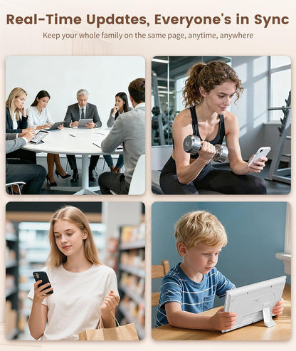 Smart Digital Calendar & Family Organiser WiFi Touchscreen Planner | Chore Chart | Meal Planner | Photo Frame