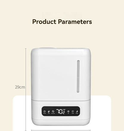 Smart Ultrasonic Humidifier & Aroma Diffuser (4L, White) | LED Display | Remote Control | Auto Shut-Off | Top Fill | 360° Mist Nozzle