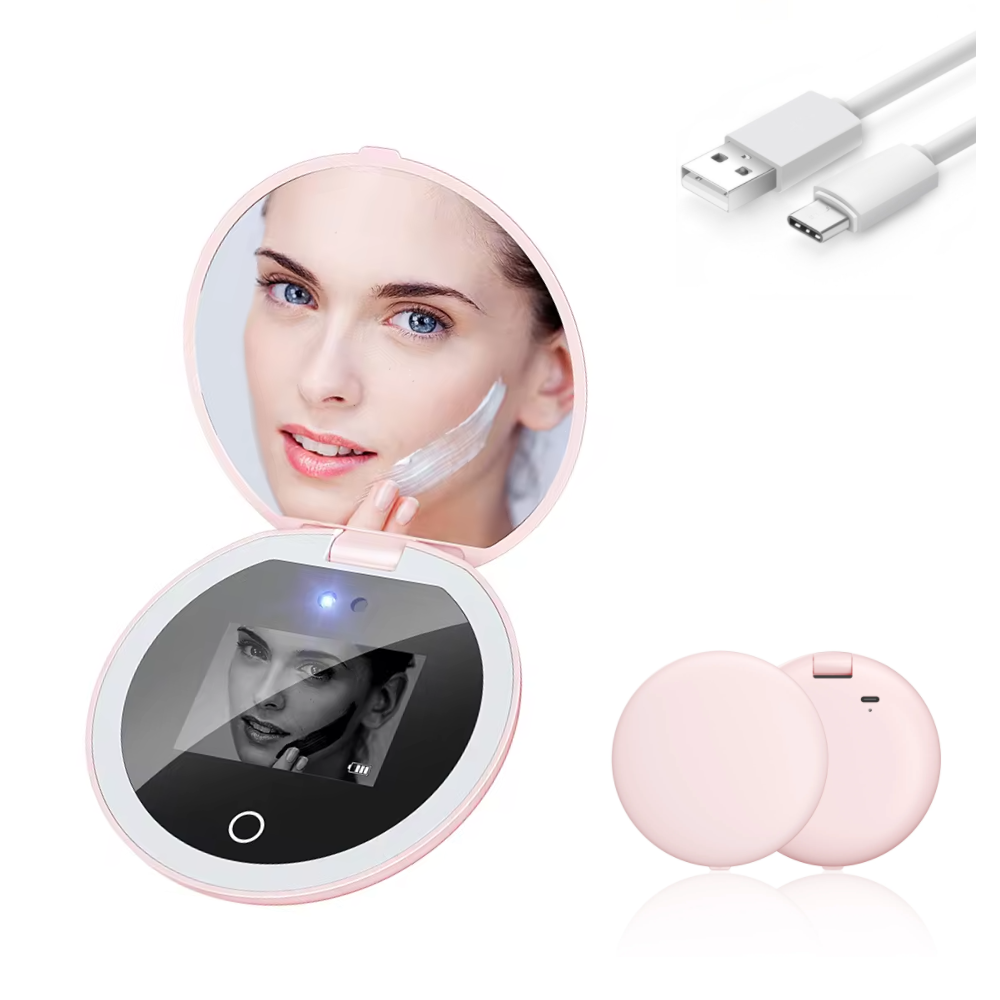 Compact Smart UV Mirror | Your Pocket Beauty & Sunscreen Expert