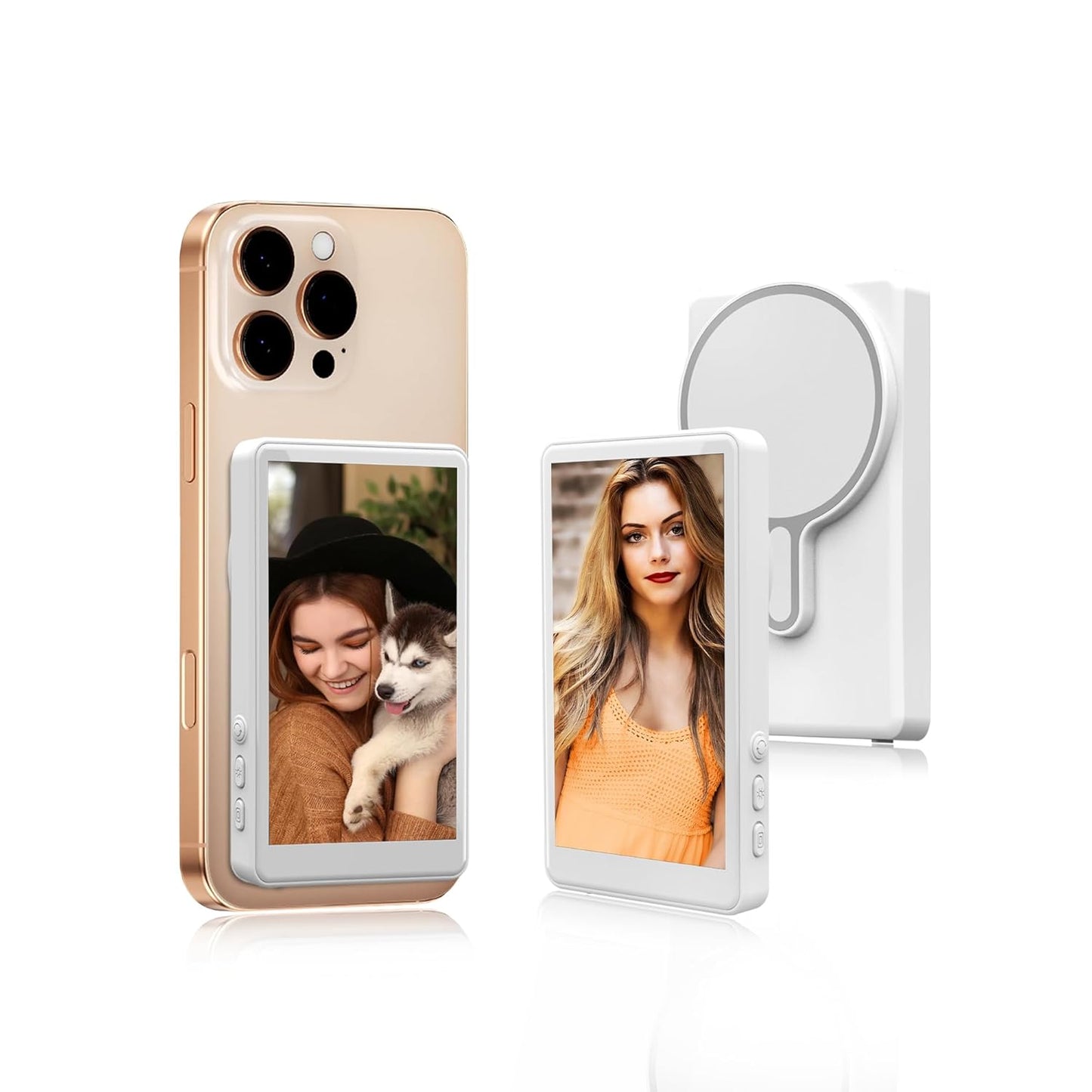 Vlog Selfie Monitor Screen for iPhone & Android (1080P | Wireless | Magnetic | 4-inch)