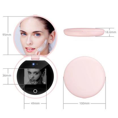 Compact Smart UV Mirror | Your Pocket Beauty & Sunscreen Expert