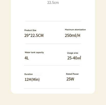 Smart Ultrasonic Humidifier & Aroma Diffuser (4L, White) | LED Display | Remote Control | Auto Shut-Off | Top Fill | 360° Mist Nozzle