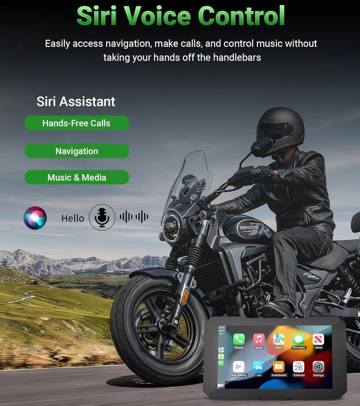 Motorcycle CarPlay & Android Auto – Smart Riding Display