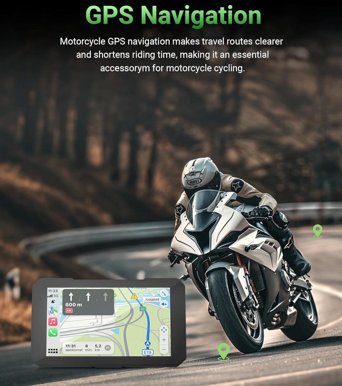 Motorcycle CarPlay & Android Auto – Smart Riding Display
