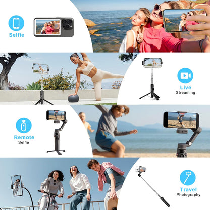 Vlog Selfie Monitor Screen for iPhone & Android (1080P | Wireless | Magnetic | 4-inch)