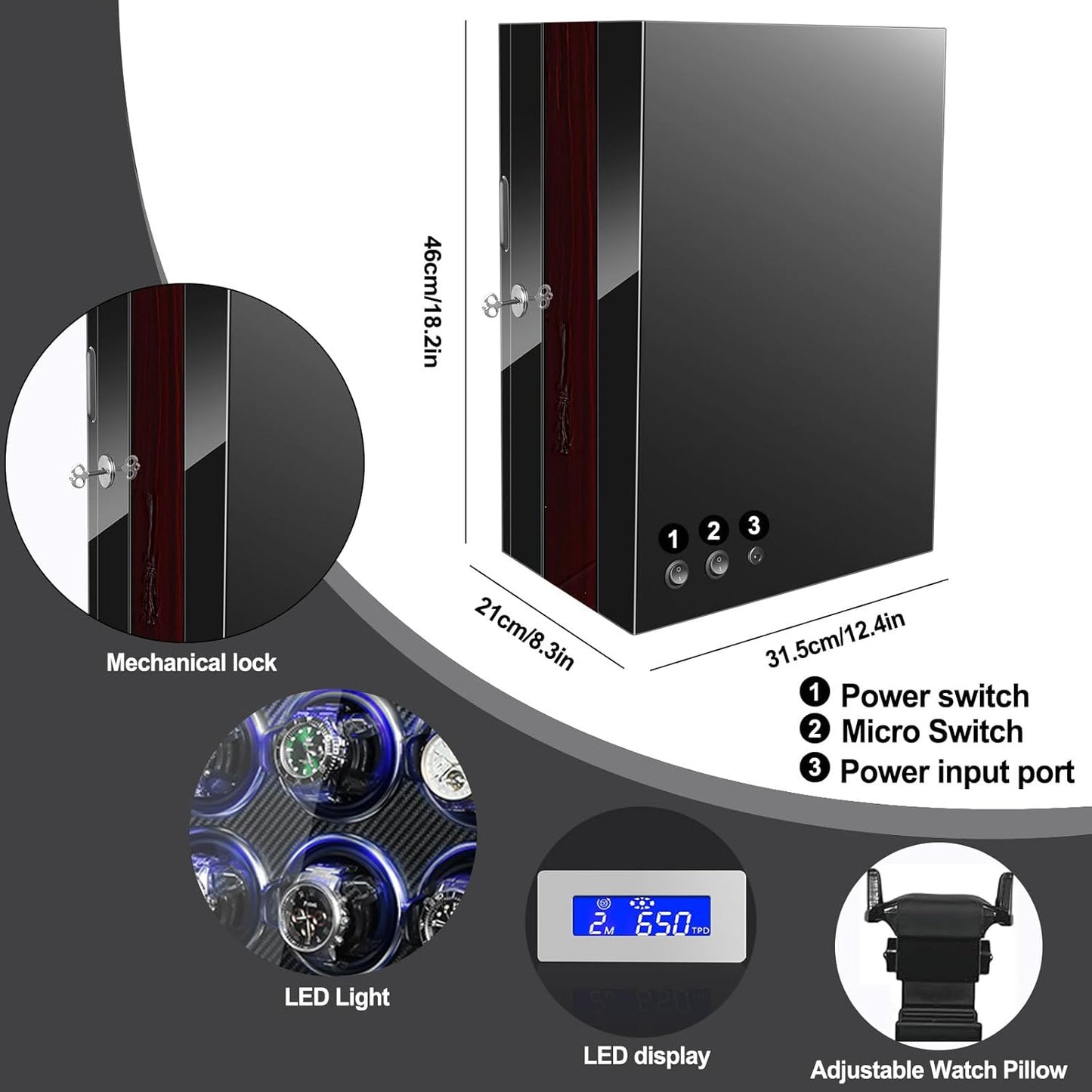 ChronoVault – Automatic Watch Winder & Display Case Precision Motion. Timeless Luxury.