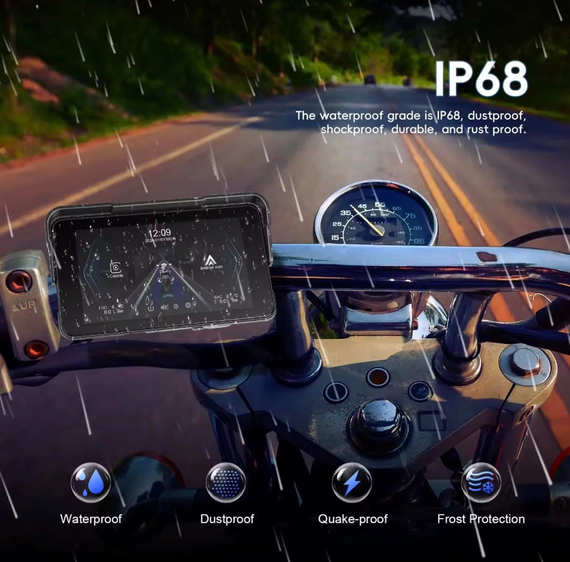 Motorcycle CarPlay & Android Auto – Smart Riding Display