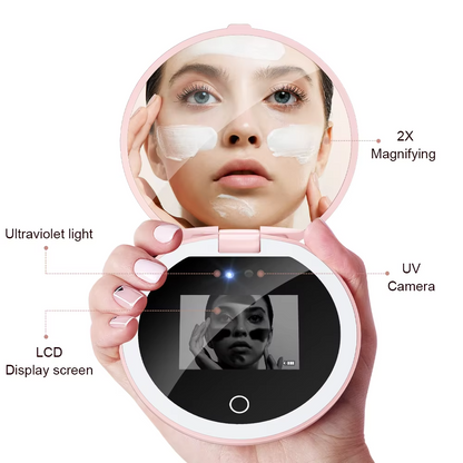 Compact Smart UV Mirror | Your Pocket Beauty & Sunscreen Expert