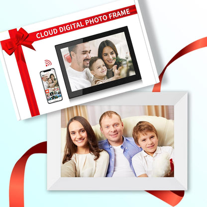 10.1-Inch Smart Wi-Fi Digital Photo Frame | 32GB Storage | Frameo App | IPS Touchscreen | Auto-Rotate