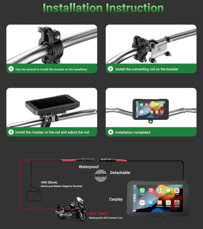 Motorcycle CarPlay & Android Auto – Smart Riding Display