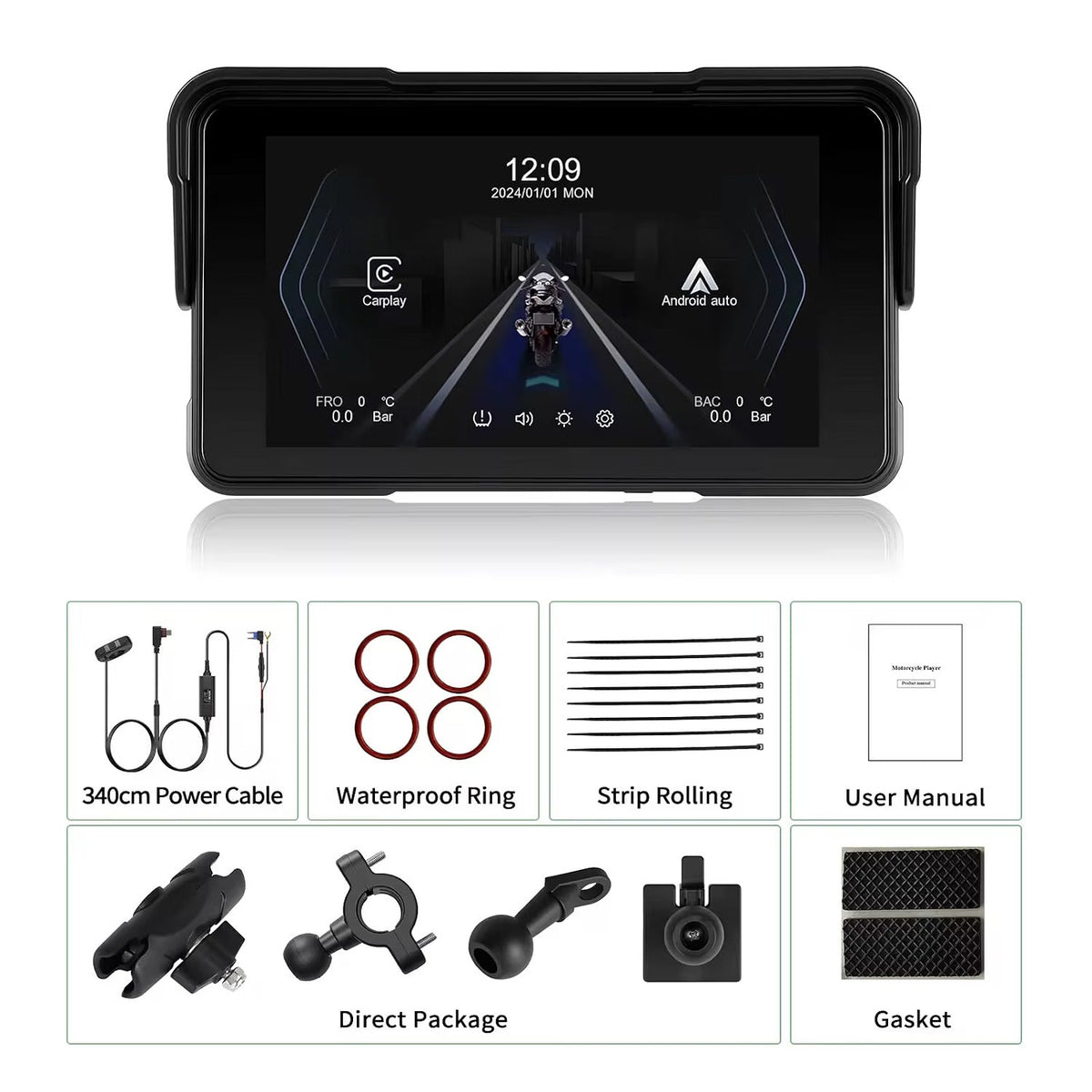 Motorcycle CarPlay & Android Auto – Smart Riding Display