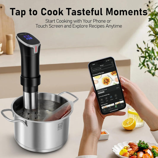 Precision Sous Vide Cooker (1100W, Touch Control, Waterproof)